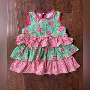 Flit and Flitter Boutique Girl’s Dress Floral 4T